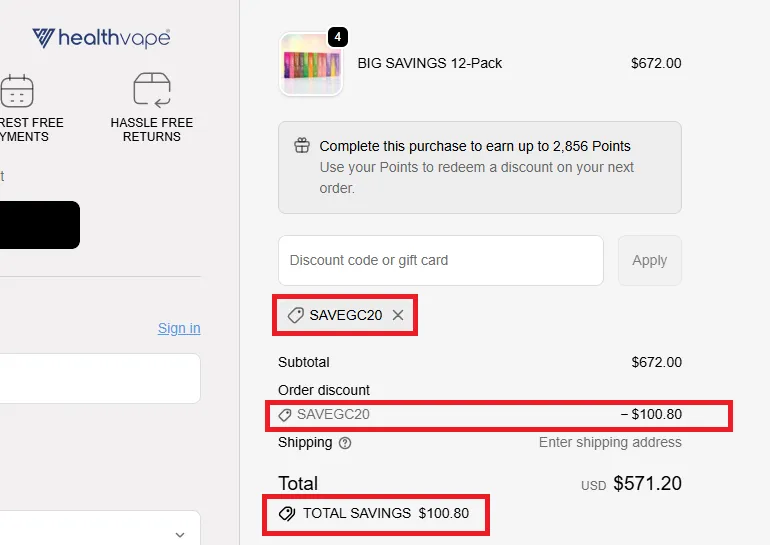 20% OFF HealthVape Coupon.webp